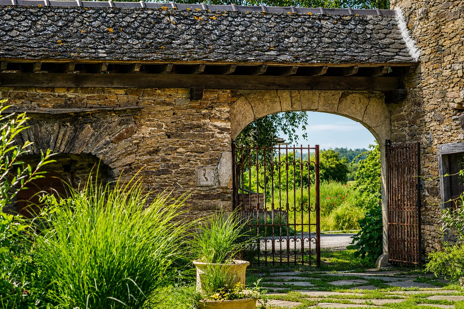 Porche jardin botanique de la Nauze